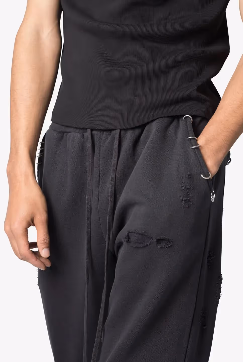 Metal Ring Flared Sweatpants image 4