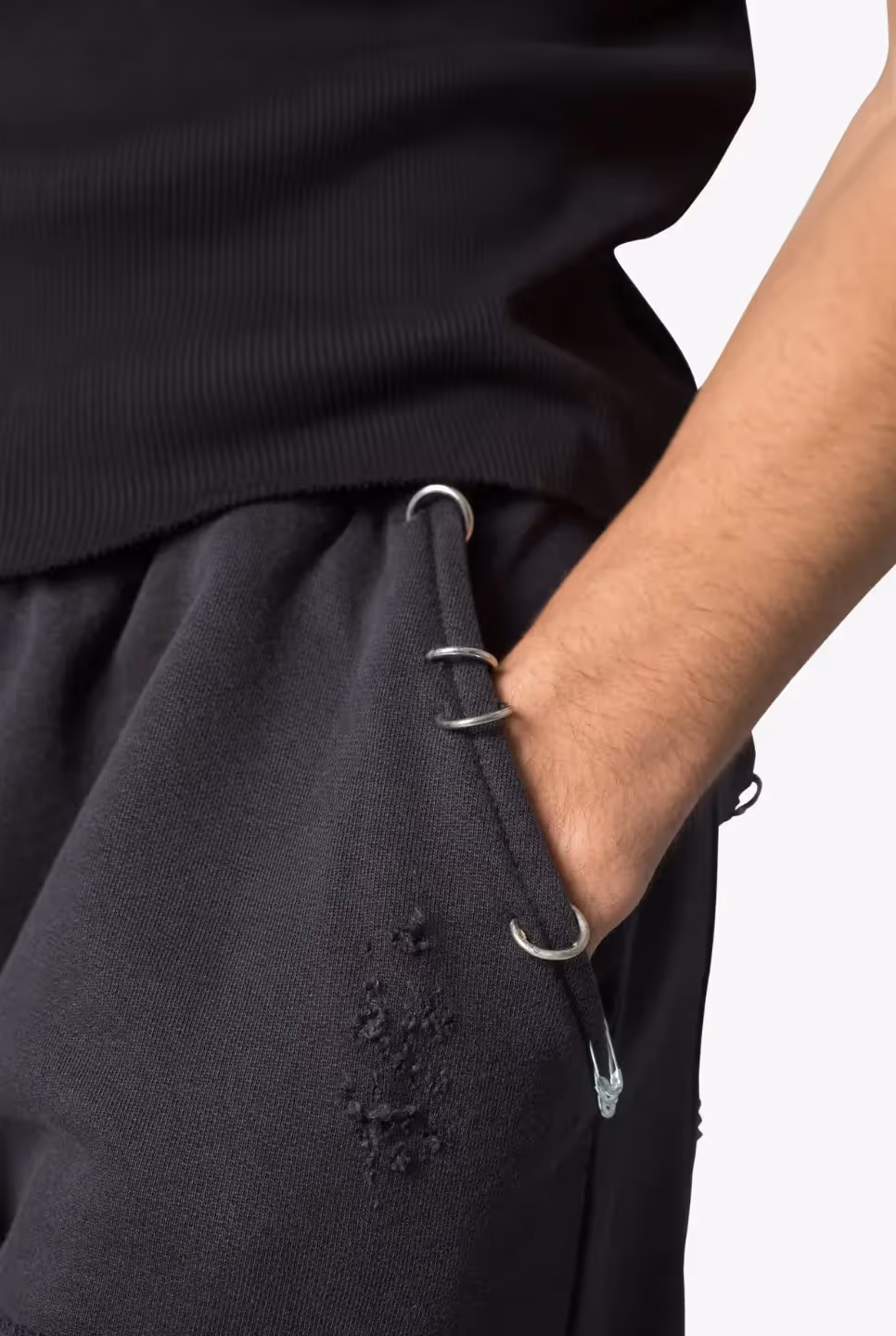 Metal Ring Flared Sweatpants image 7