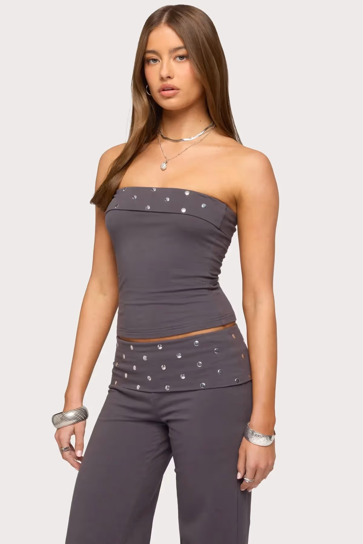 Muse Studded Foldover Tube Top and Legging image 4