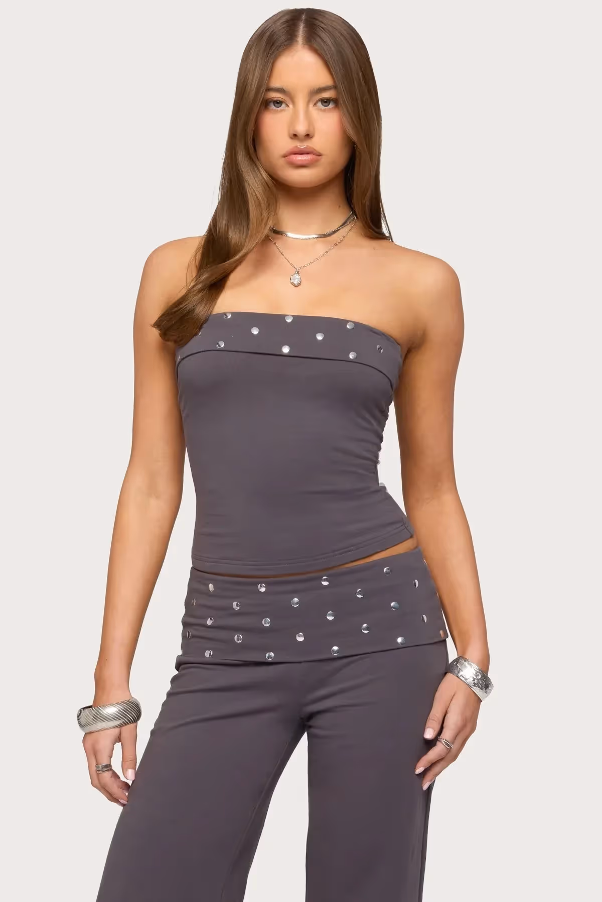 Muse Studded Foldover Tube Top and Legging image 8