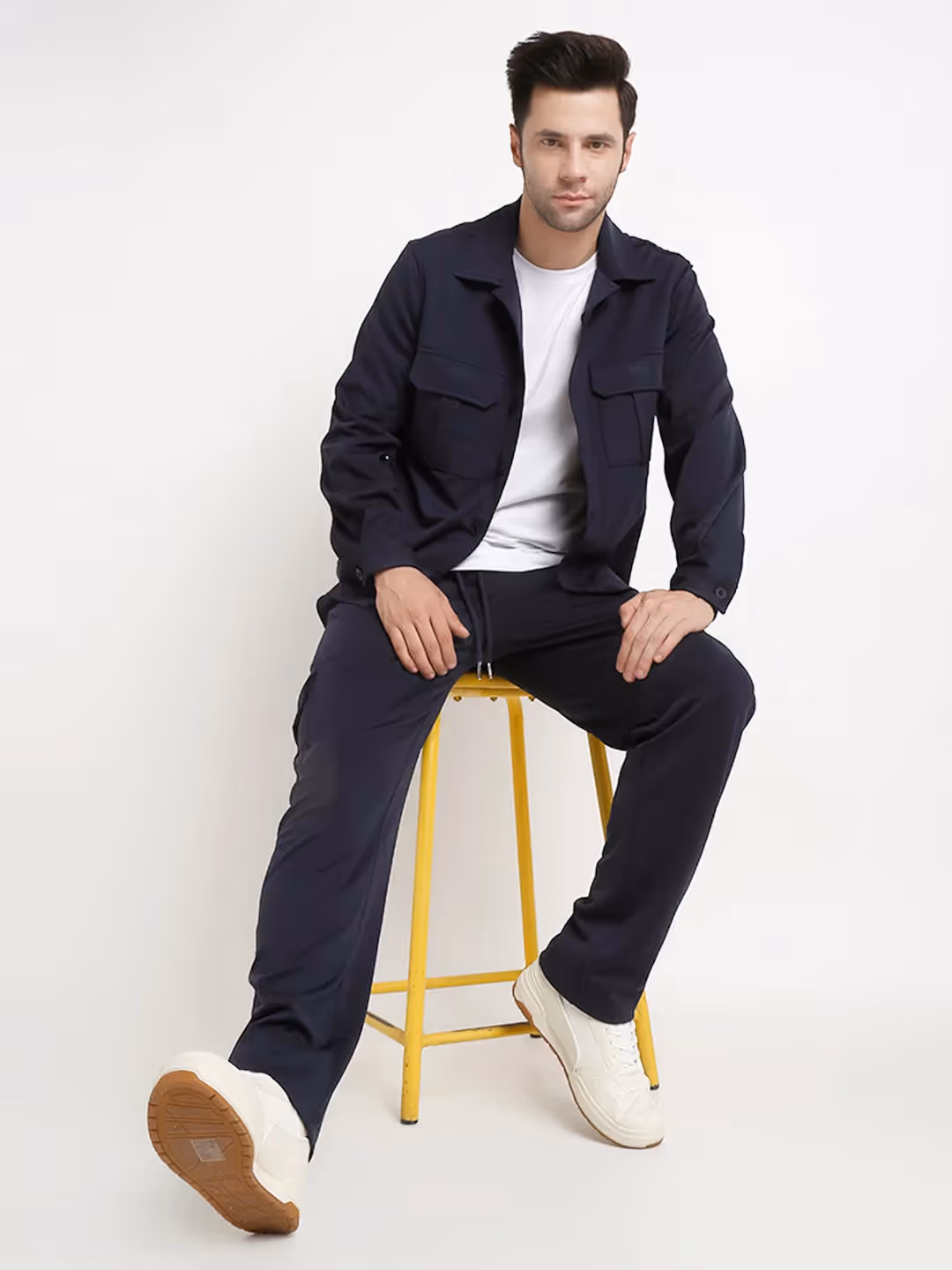 Navy Blue Cargo Utility Shacket image 1