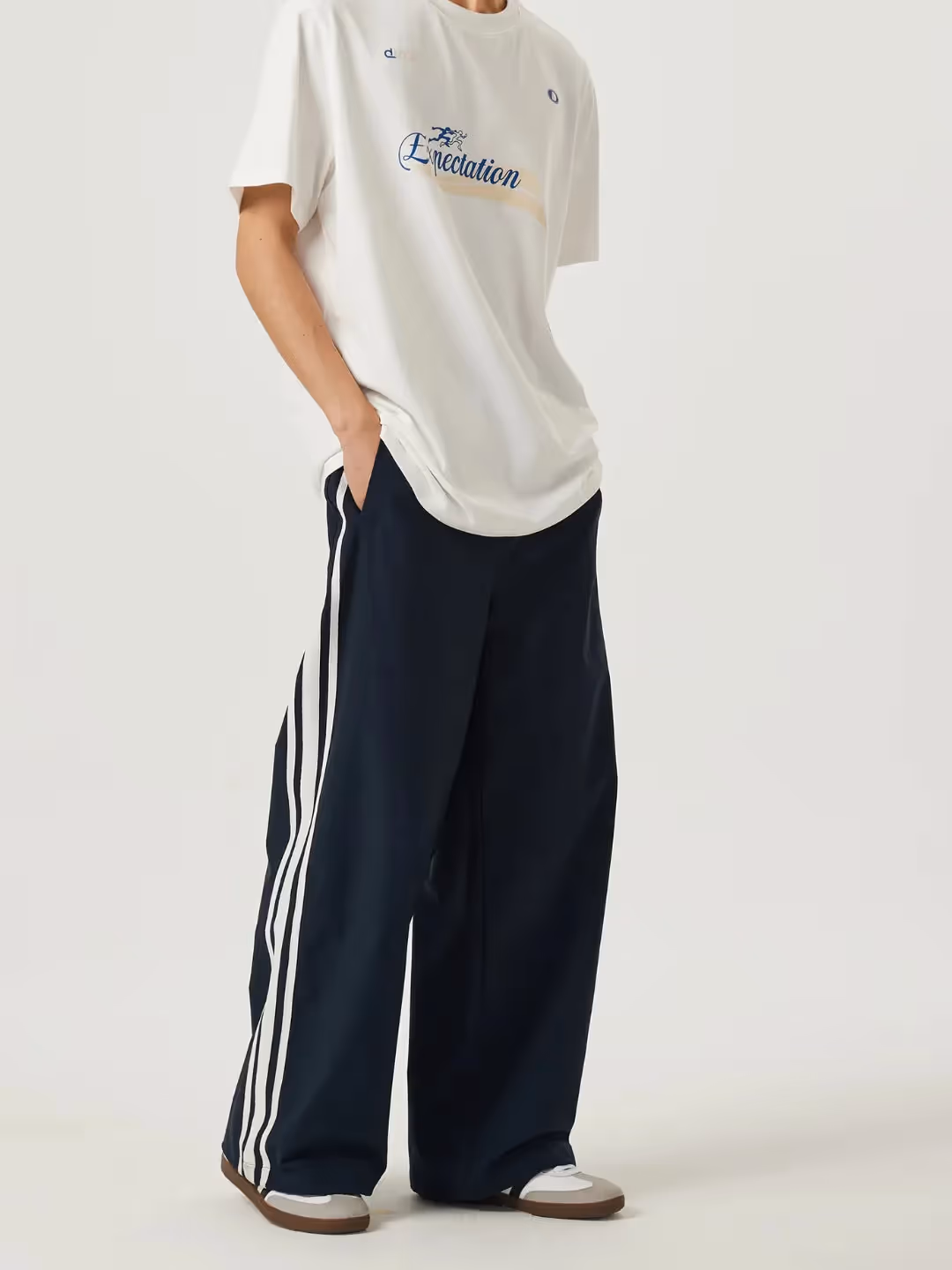 Navy Blue Race Track Pants  image 7