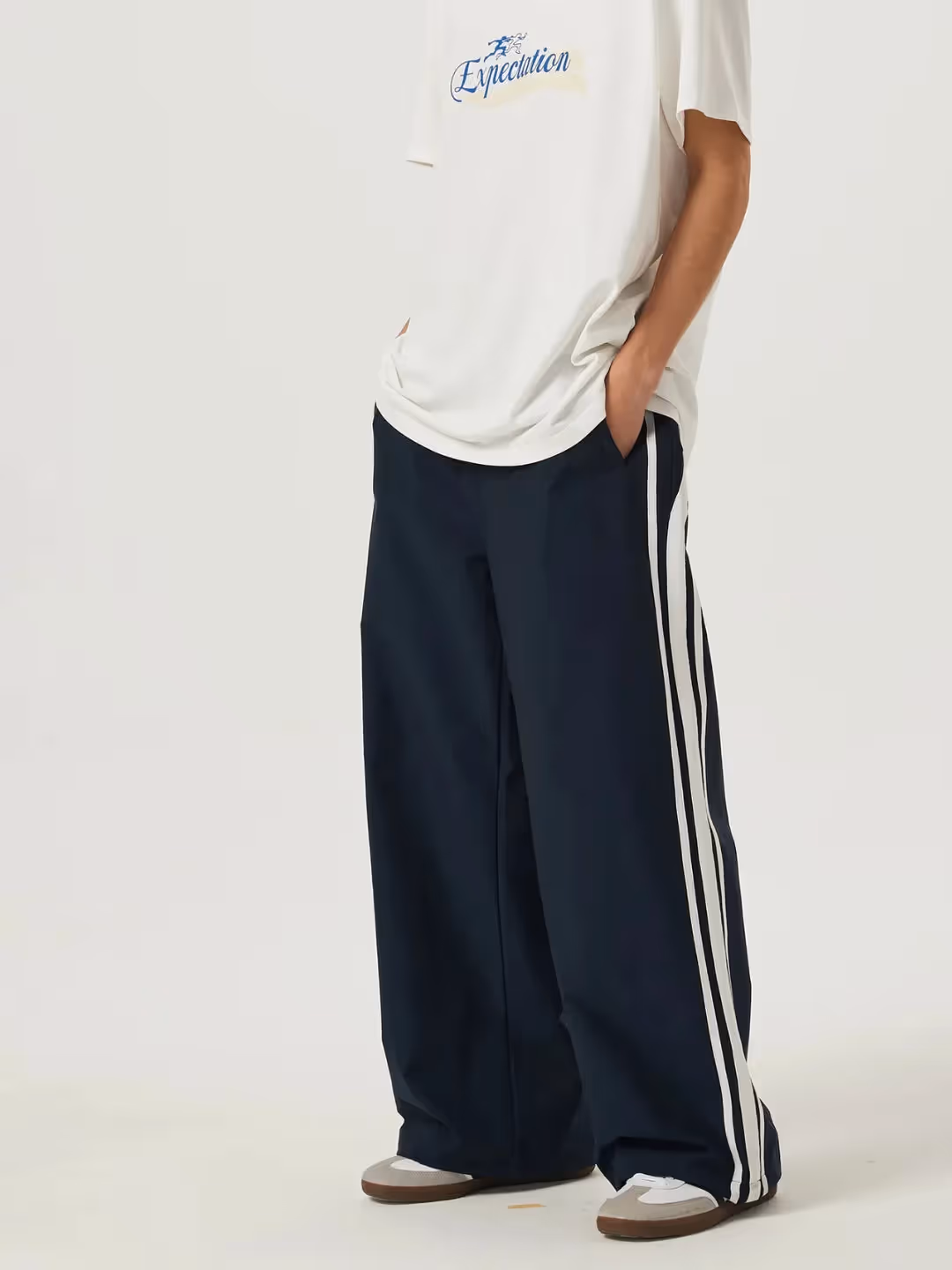 Navy Blue Race Track Pants  image 8