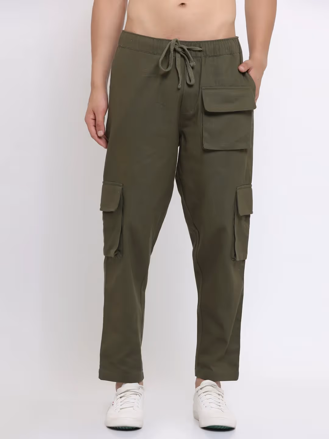 Olive Multi-Pocket Cargo Pants image 2