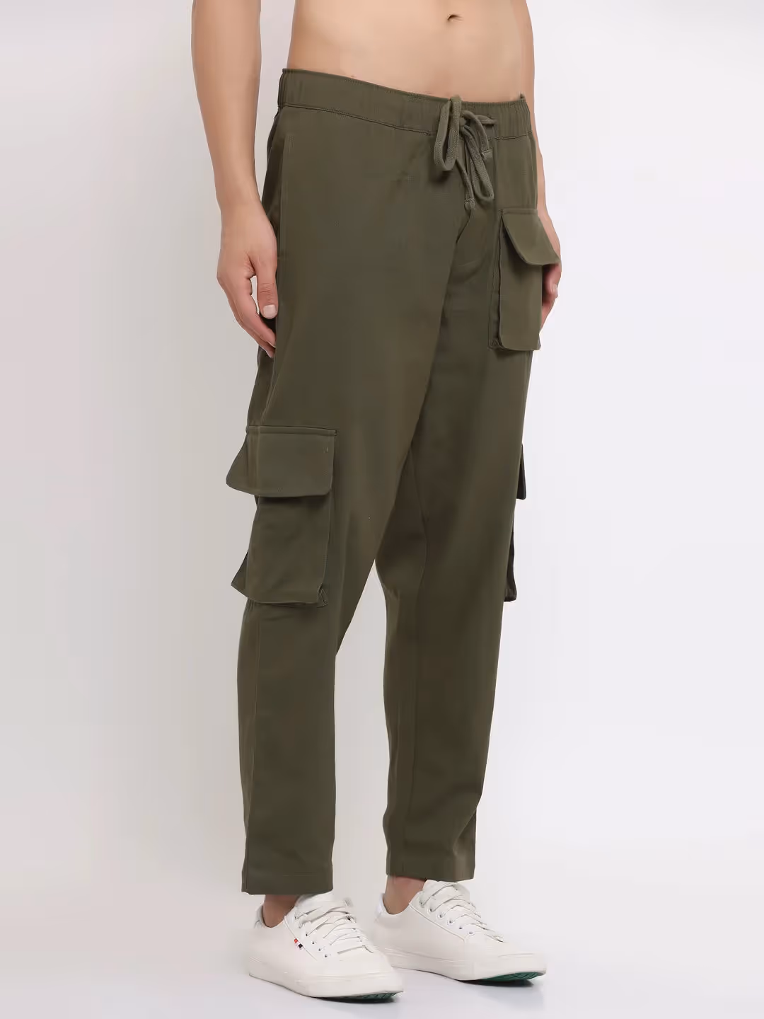 Olive Multi-Pocket Cargo Pants image 3
