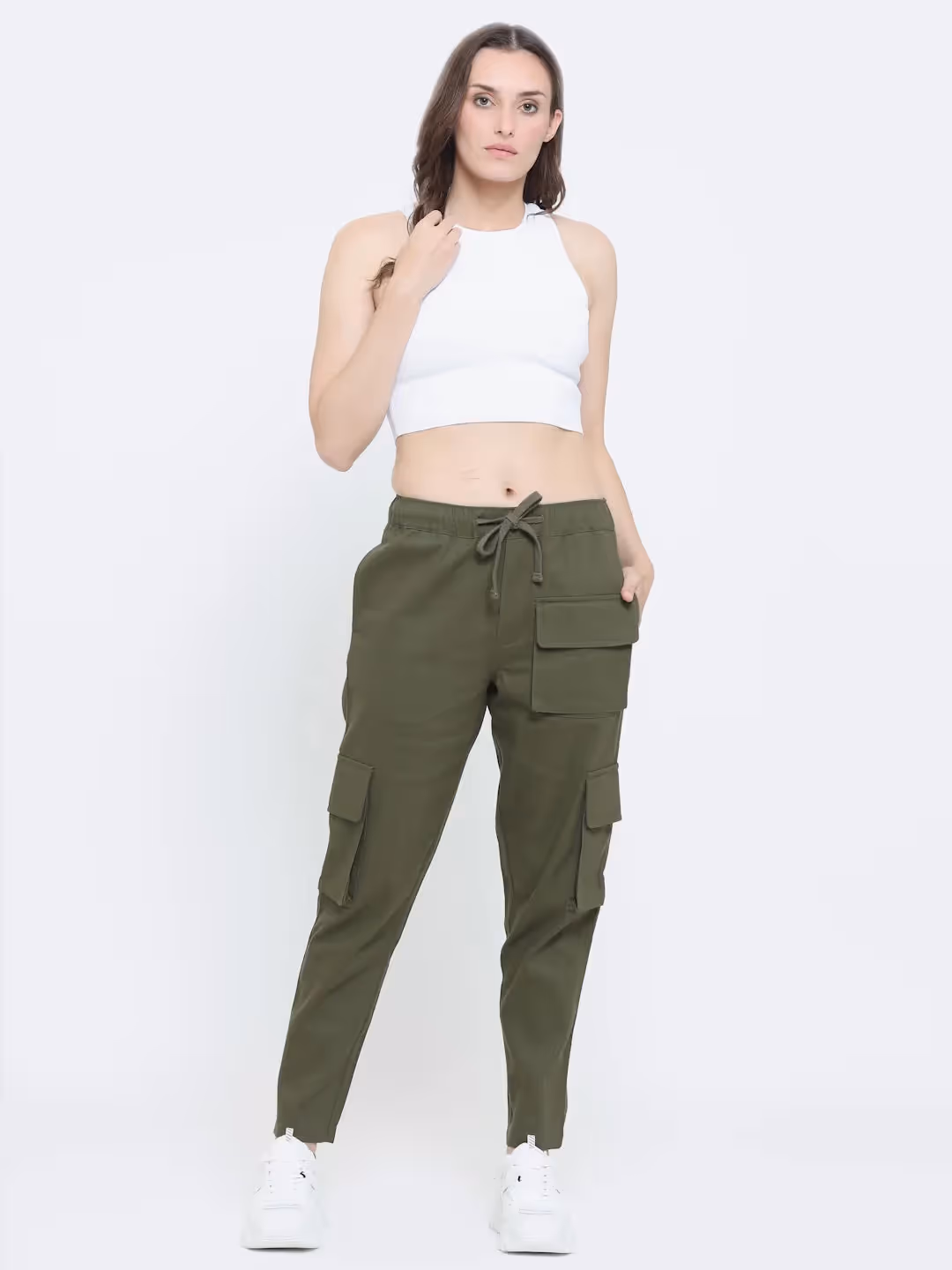 Olive Utility Cargo Pants image 1