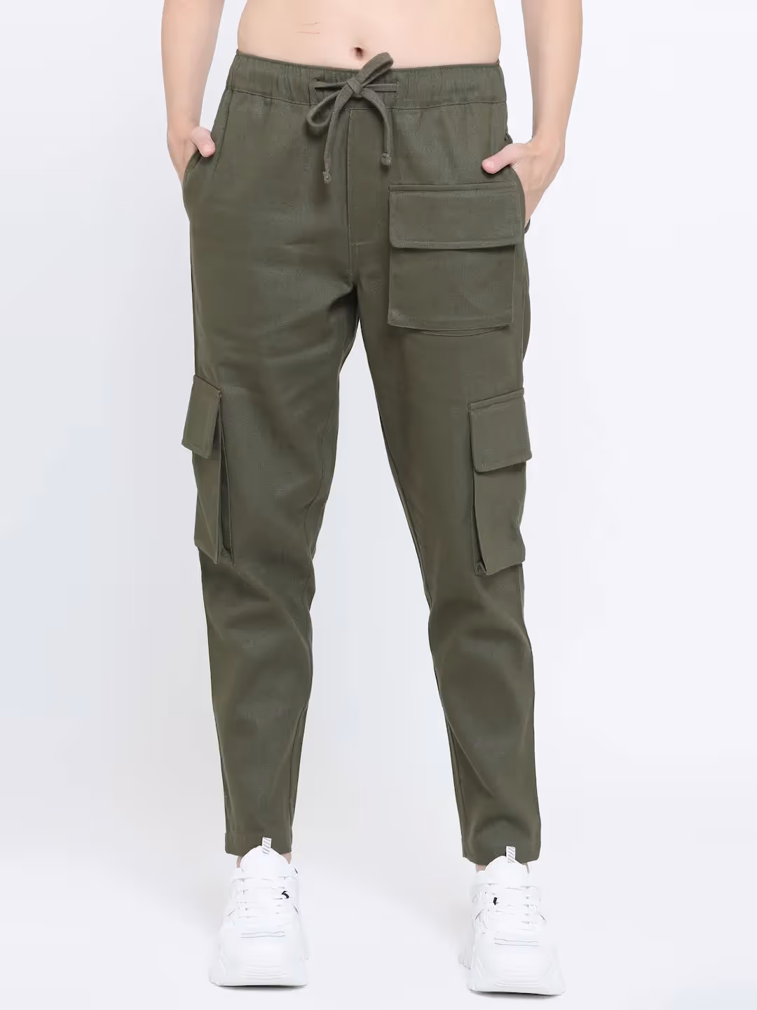 Olive Utility Cargo Pants image 6