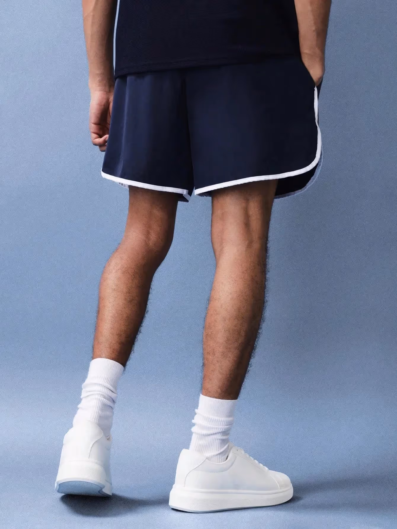 Patch Label Contrast Piping Shorts image 6