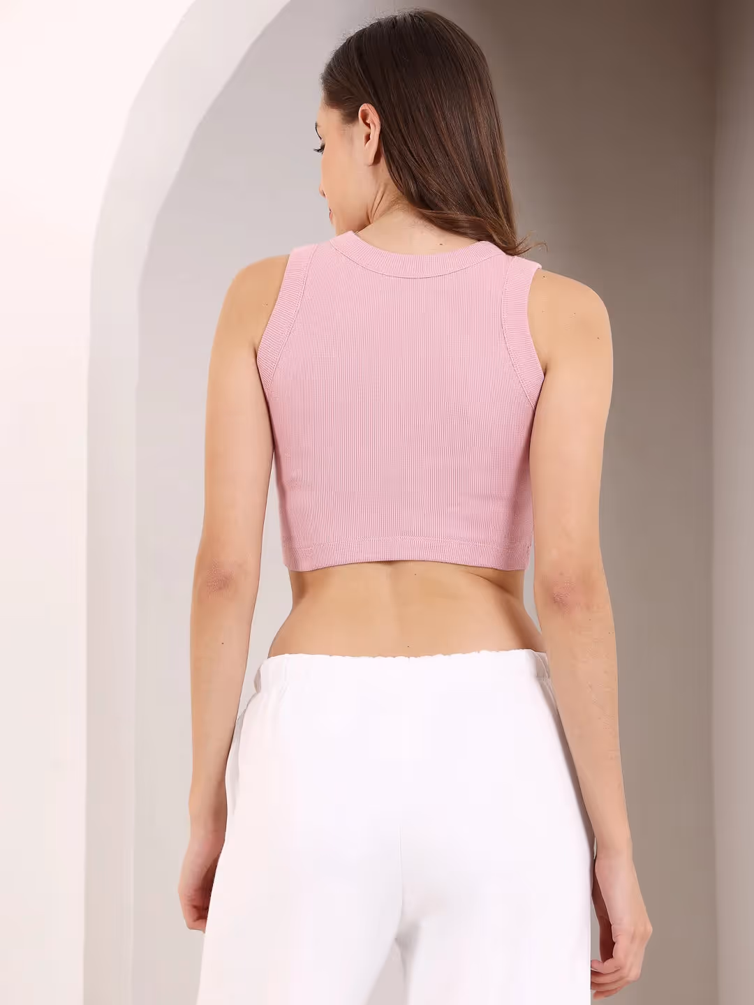 Pink Rib Tank Top image 3