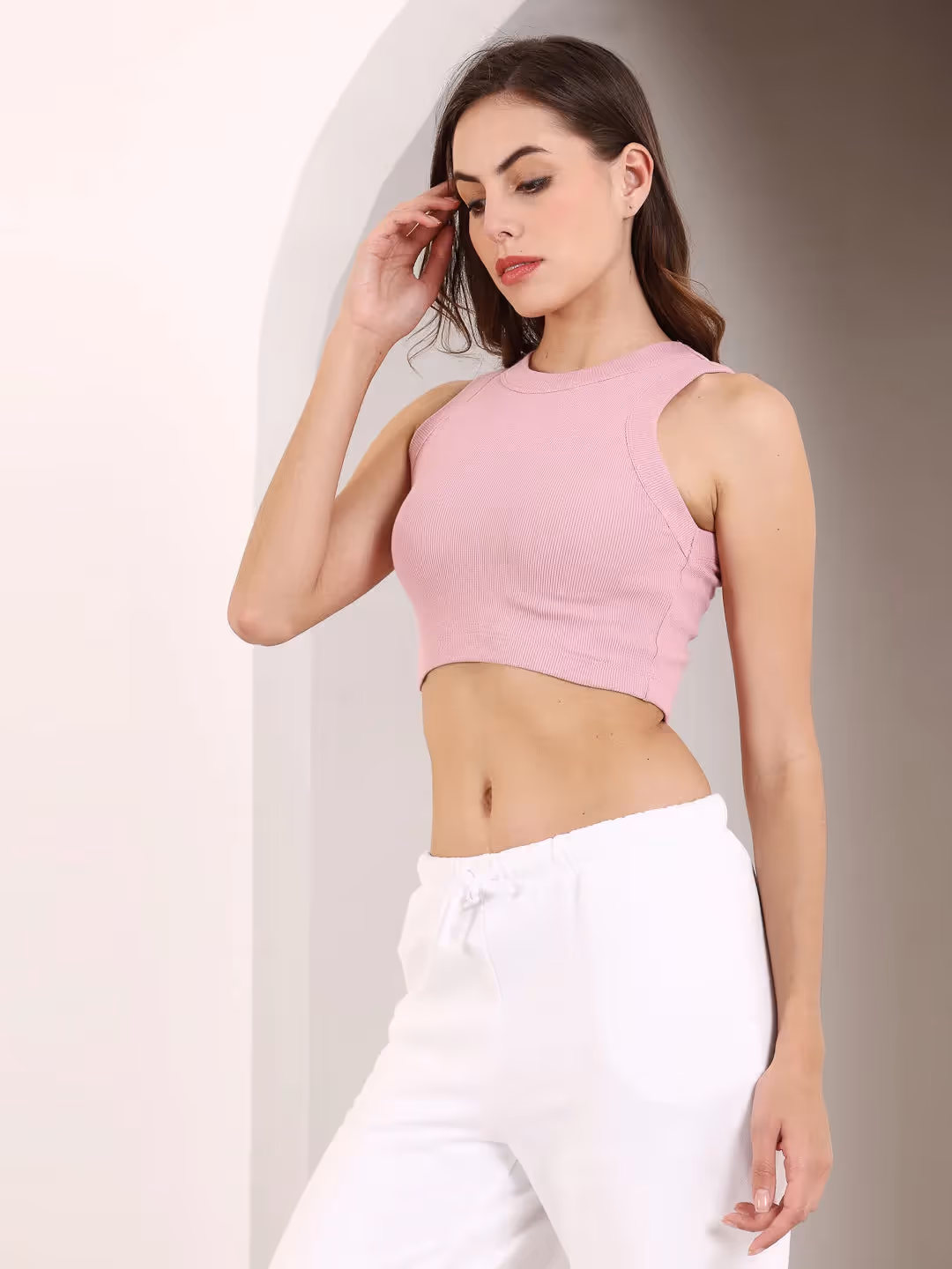 Pink Rib Tank Top image 4