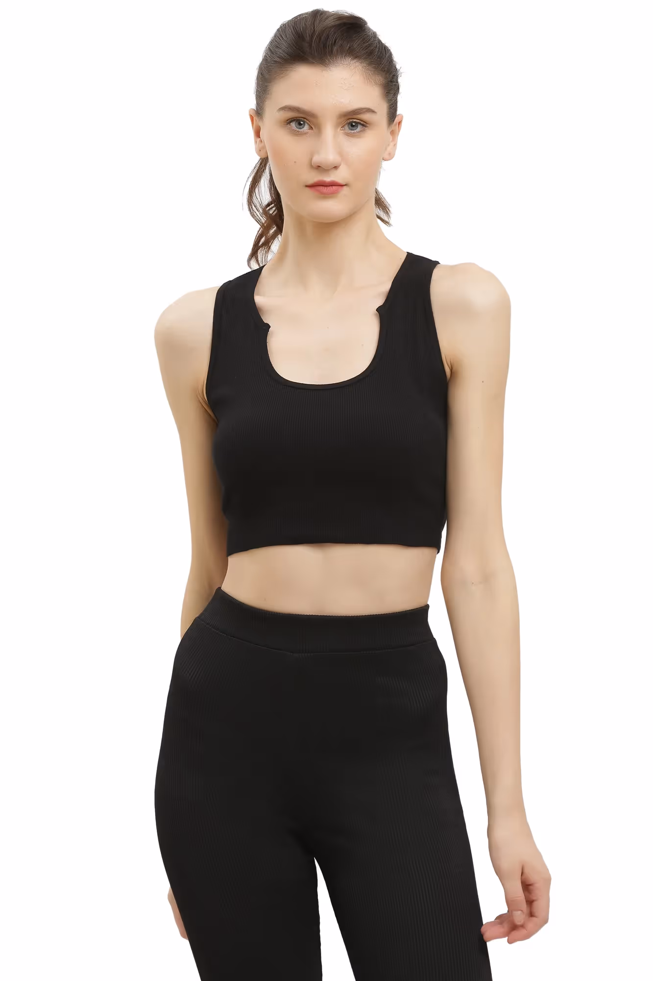 Rib Sleeveless Crop Top image 2