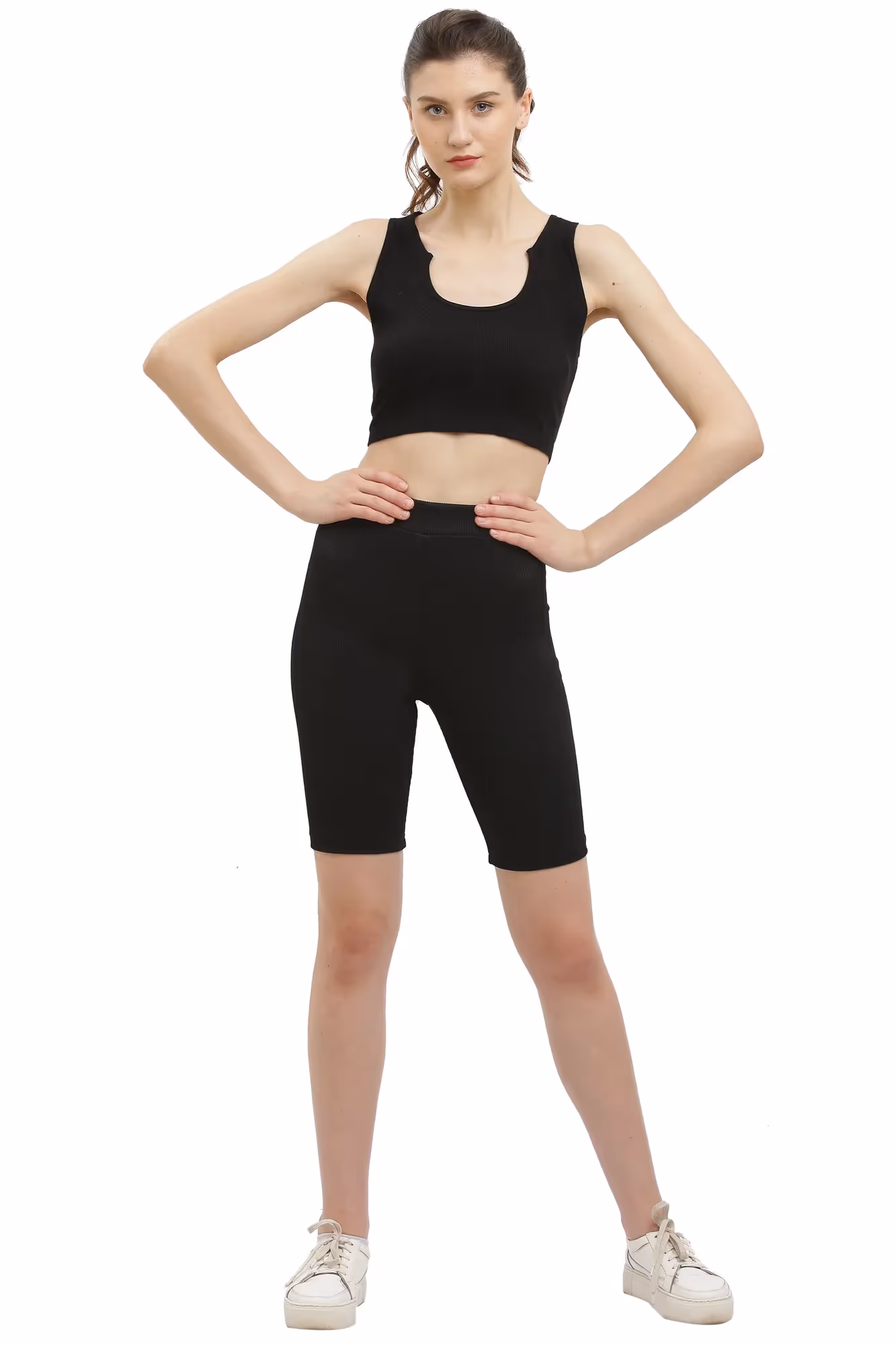 Rib Sleeveless Crop Top image 5