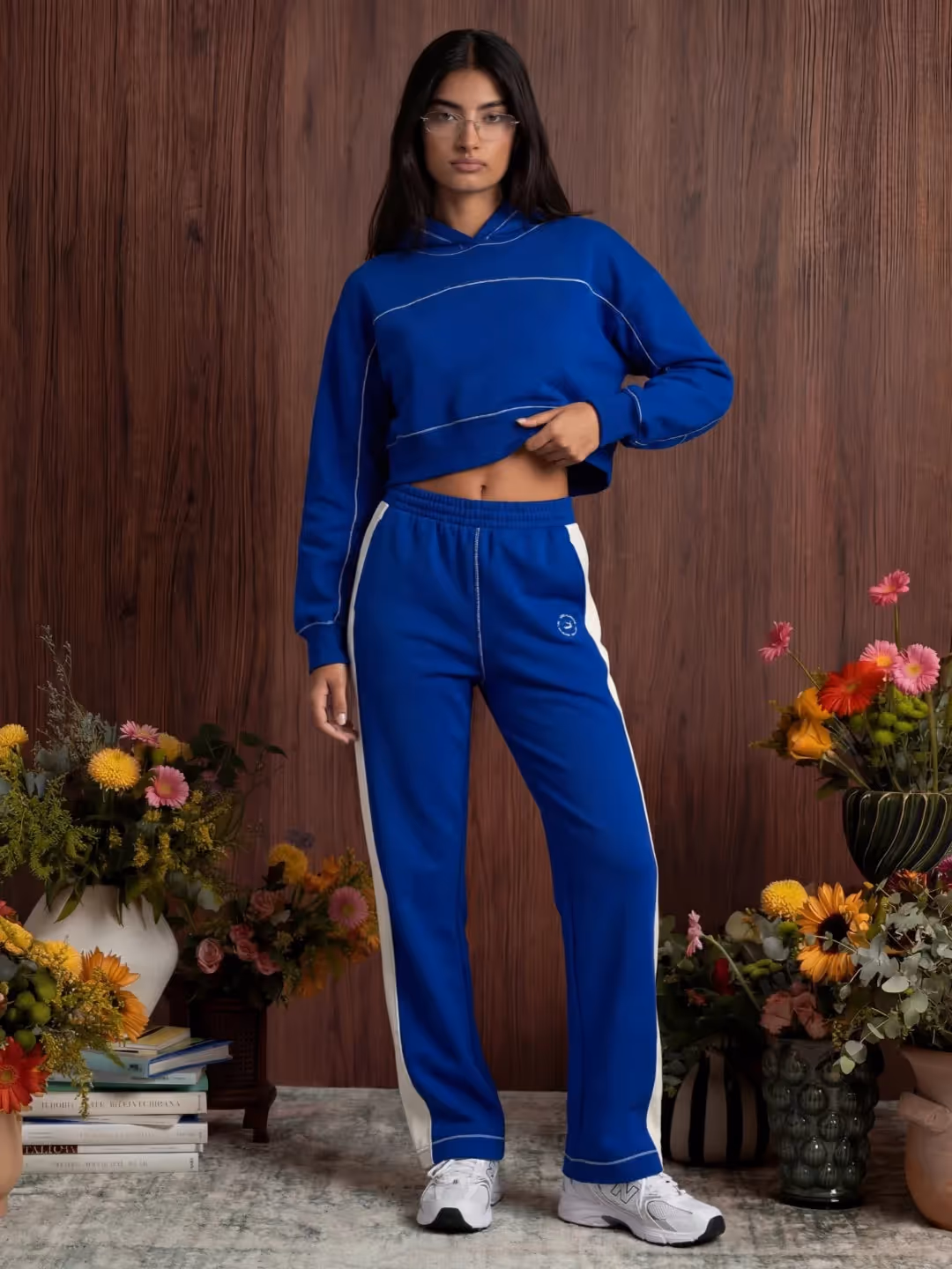 Royal Blue Straight Leg Sweatpants image 1