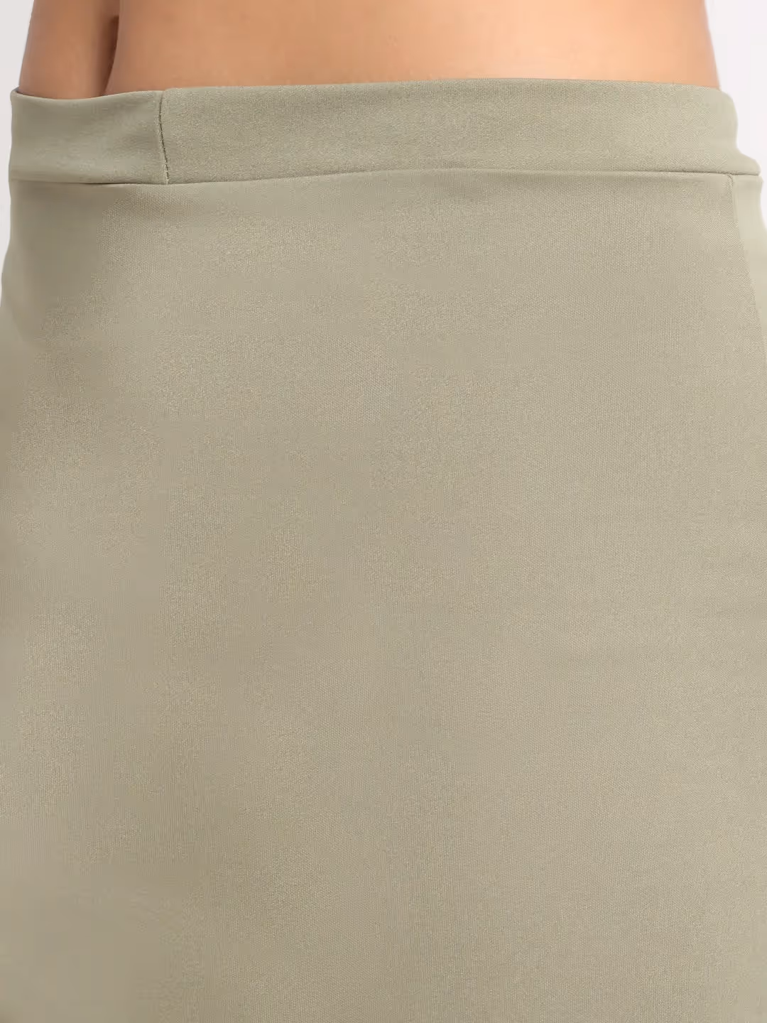Sage Green High-Rise Mini Side Slit Skirt image 4