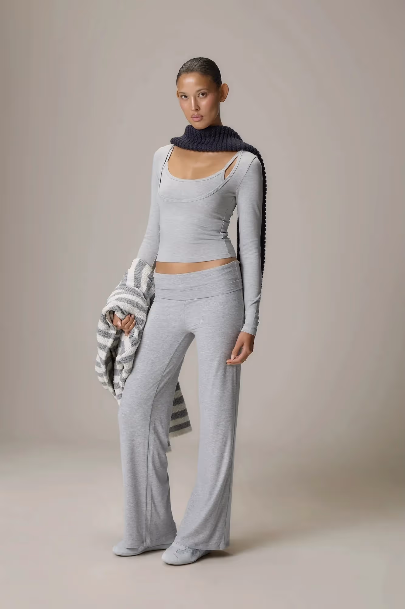 Scoop Neck Top and Fold Over Pant image 1