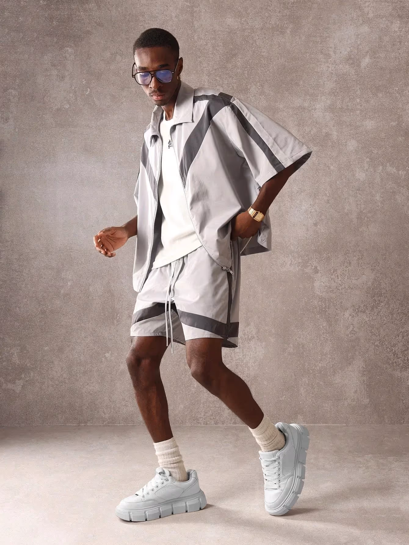 Short Sleeve Boxy Shirt and Shorts  image 1