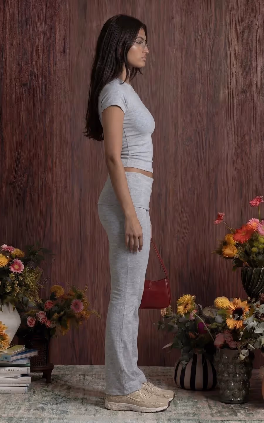 Soft Lounge Fold Over Pant And Raglan Top image 6