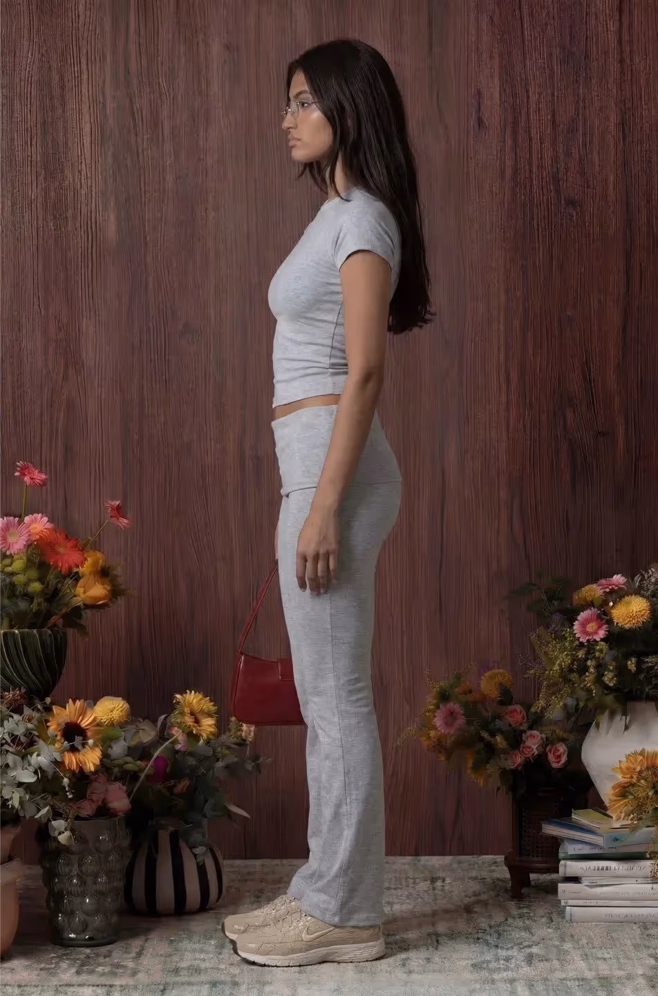 Soft Lounge Fold Over Pant And Raglan Top image 7
