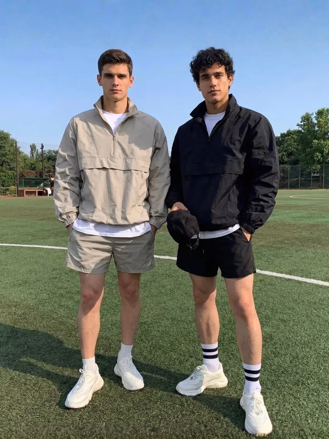 Sports Windbreaker Jacket and Shorts Set image 1