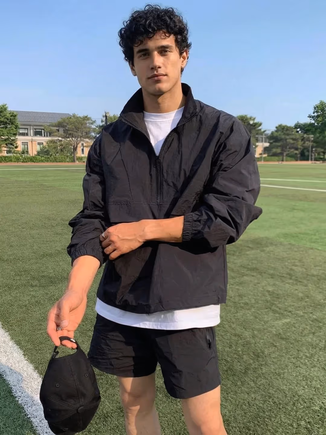 Sports Windbreaker Jacket and Shorts Set image 2