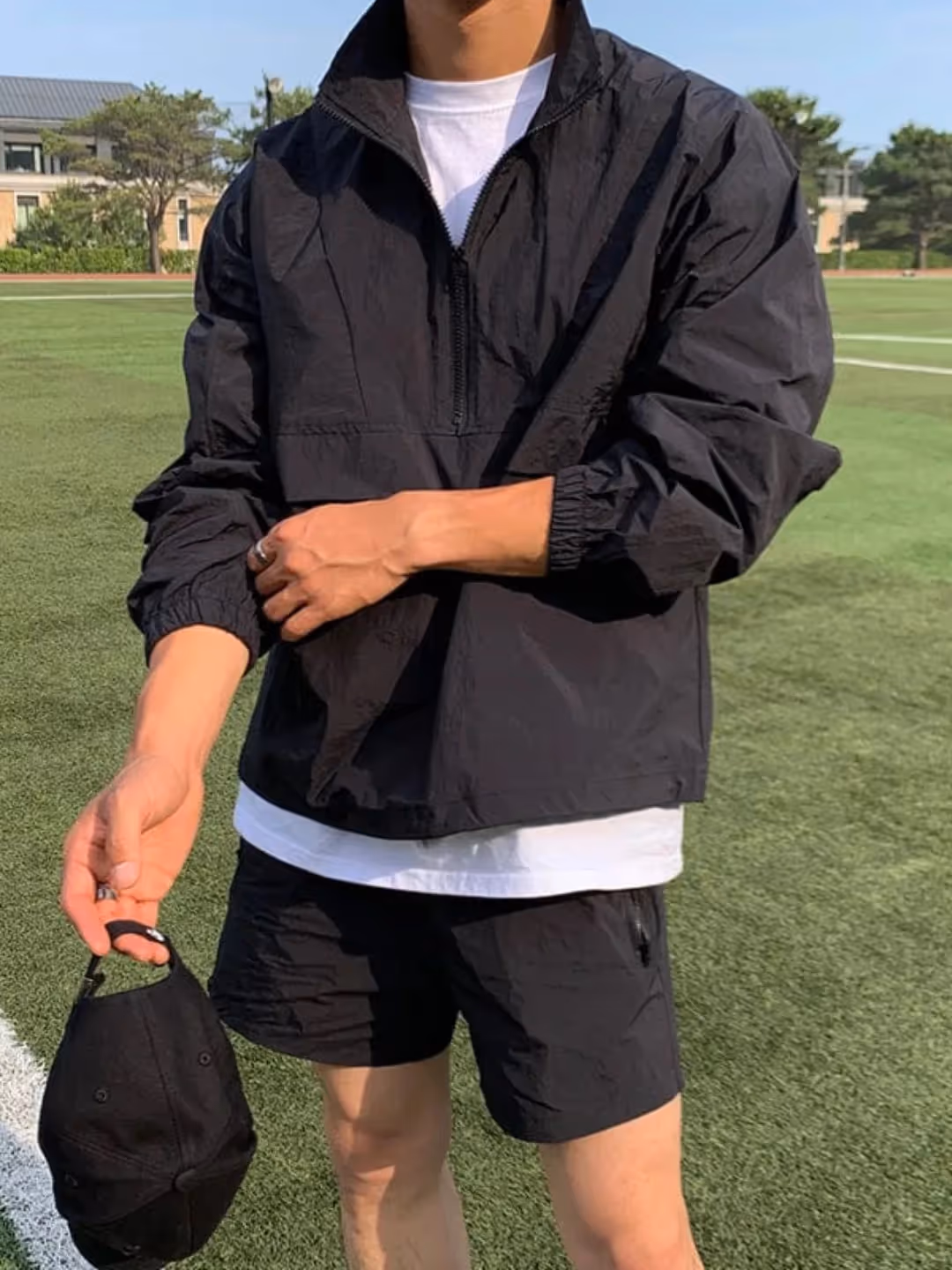 Sports Windbreaker Jacket and Shorts Set image 3