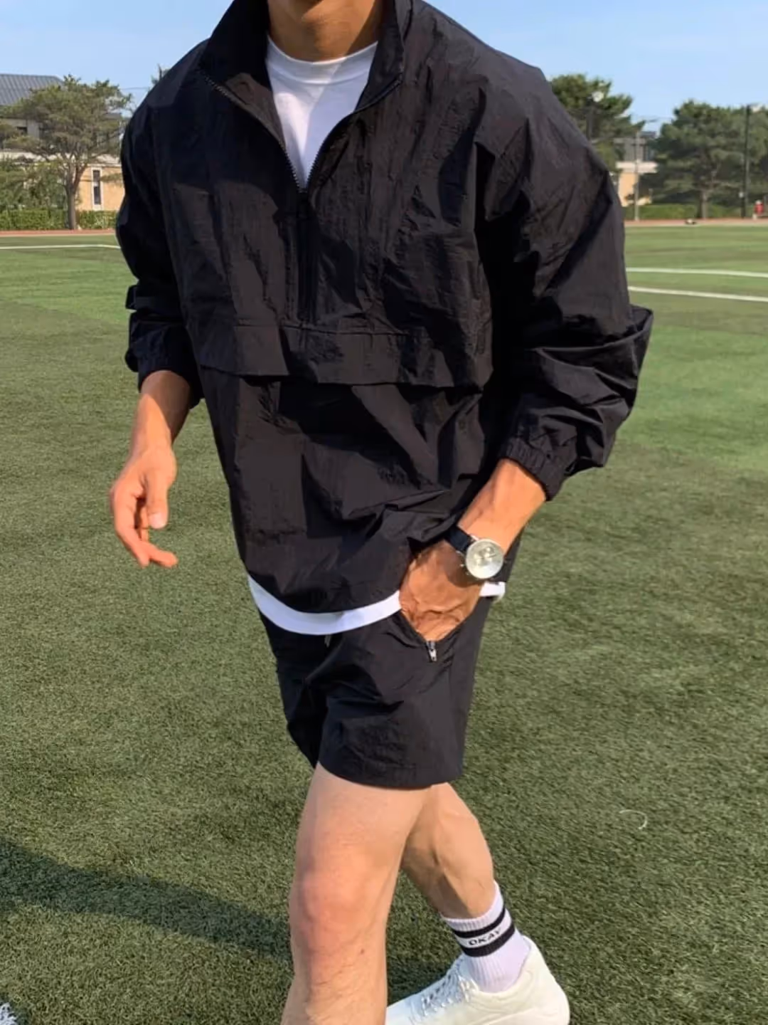 Sports Windbreaker Jacket and Shorts Set image 4