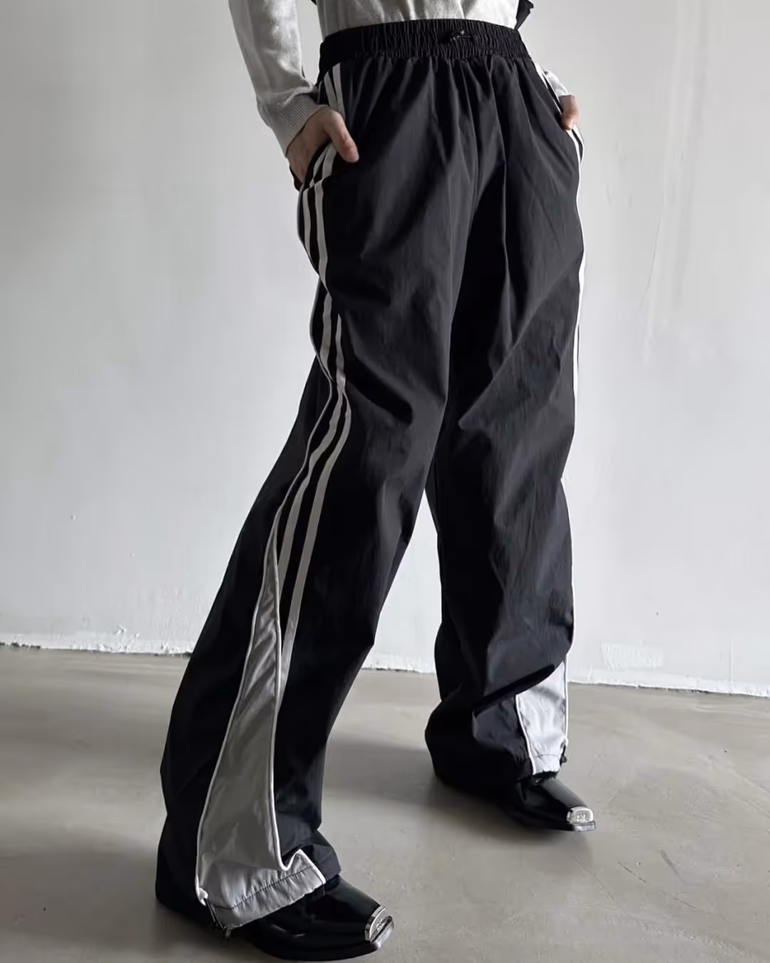 Striped Parachute Pants image 1
