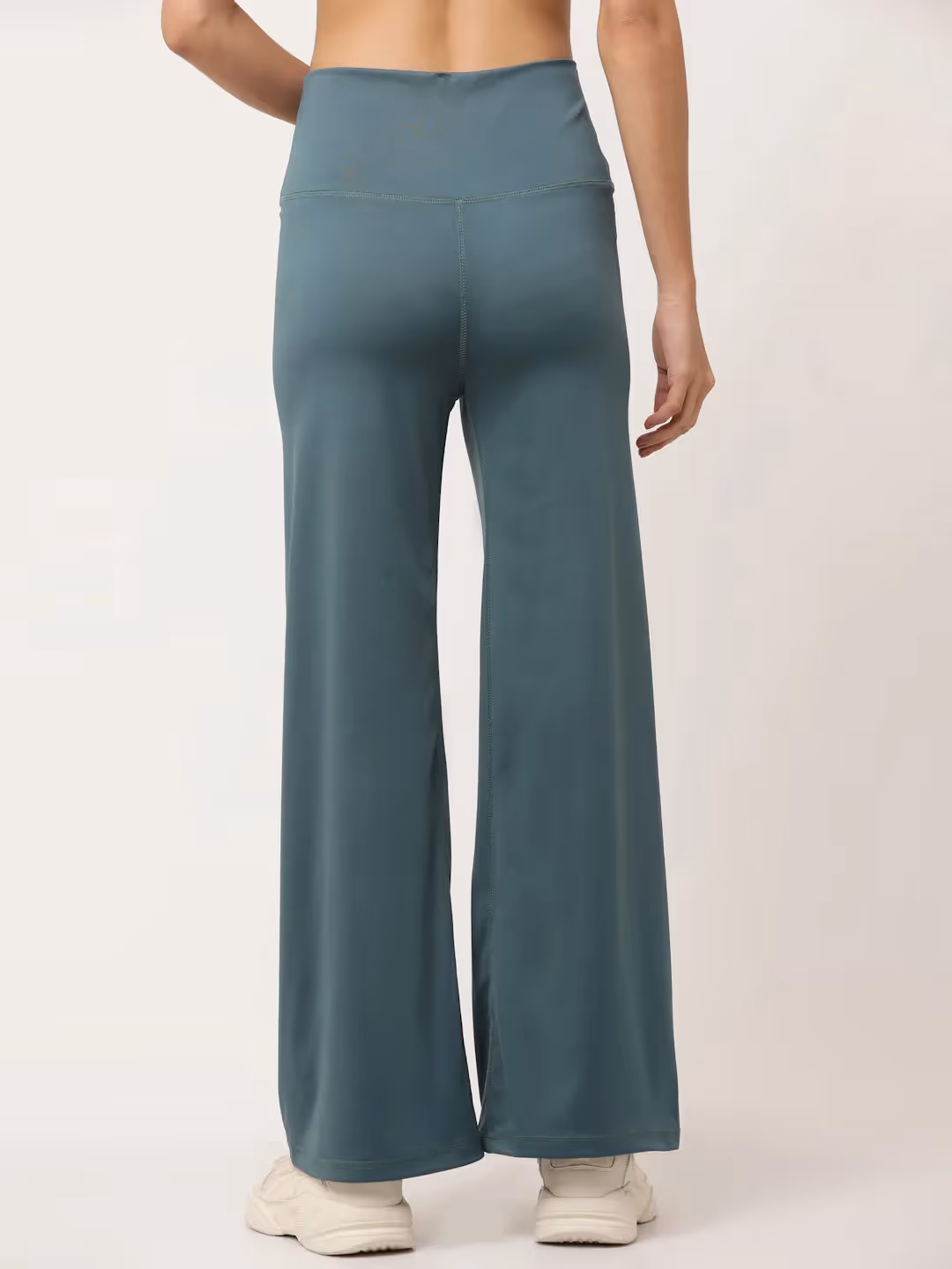 Teal Flared High Rise Full Length Yoga Pants image 2