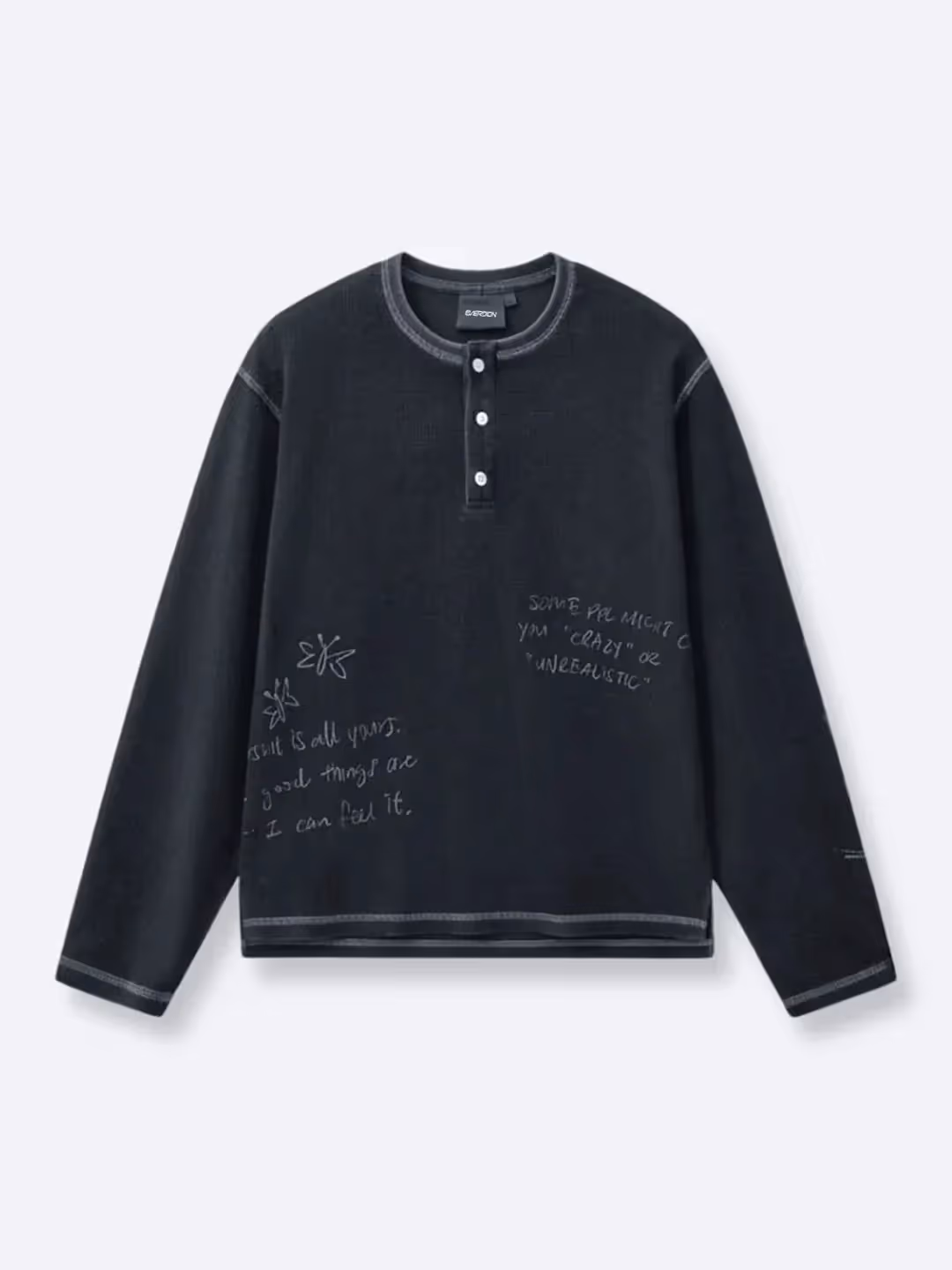 Unrealistic Button Waffle Long Sleeve Tee  image 4