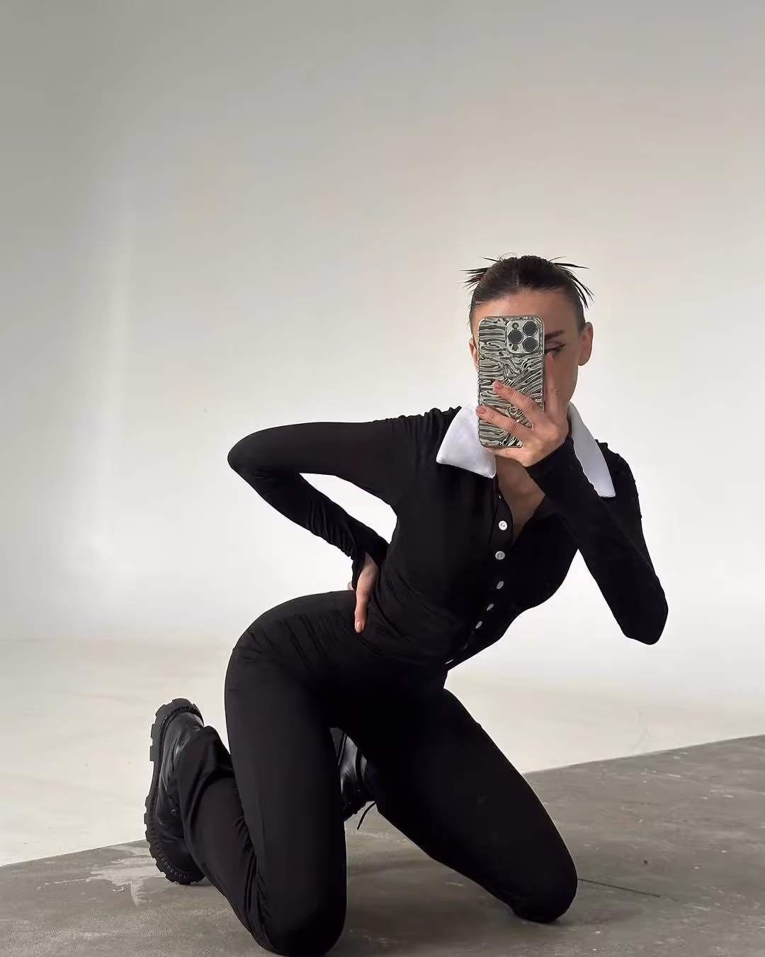 White Collar Catsuit  image 3