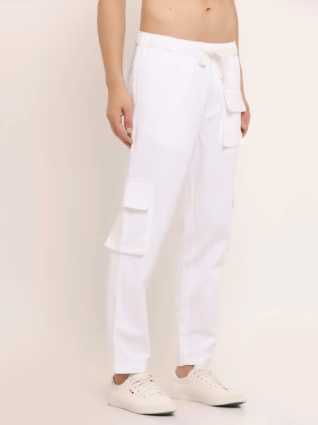 White Multi-Pocket Cargo Pants  image 3