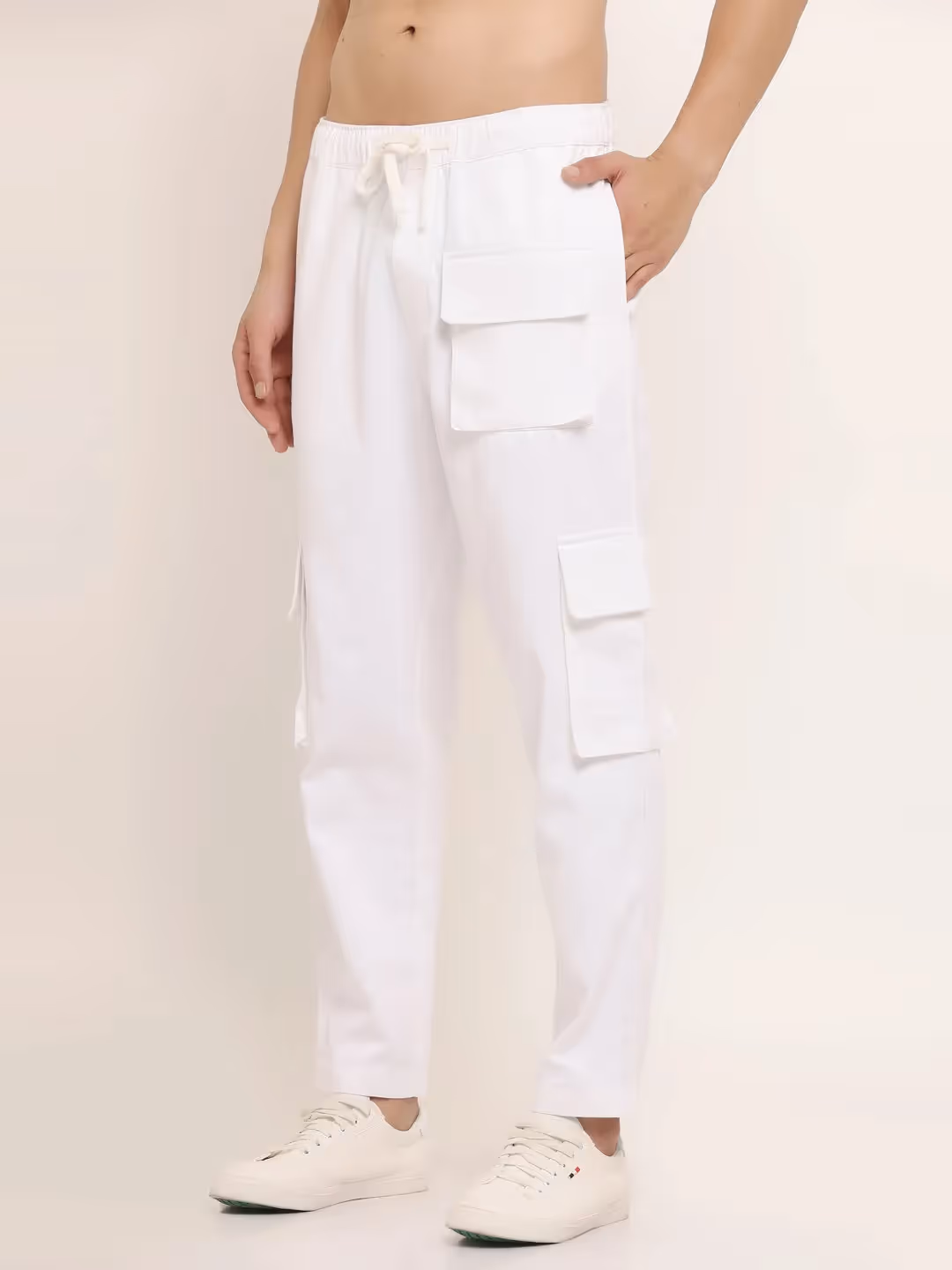 White Multi-Pocket Cargo Pants  image 4