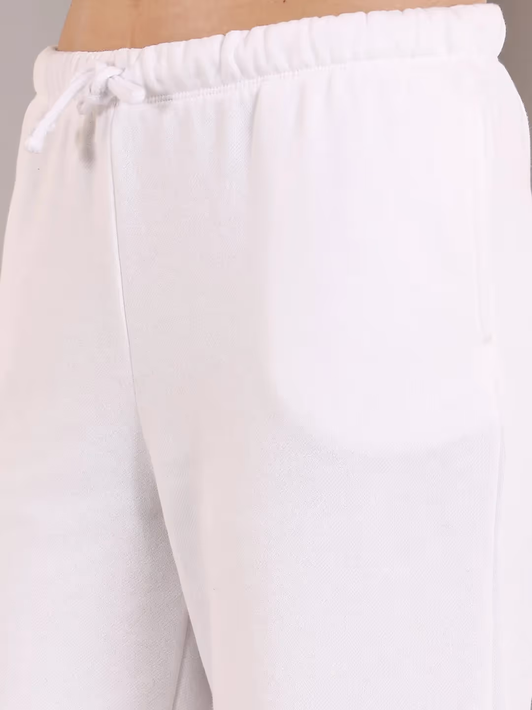 White Straight Fit Track Pants image 5