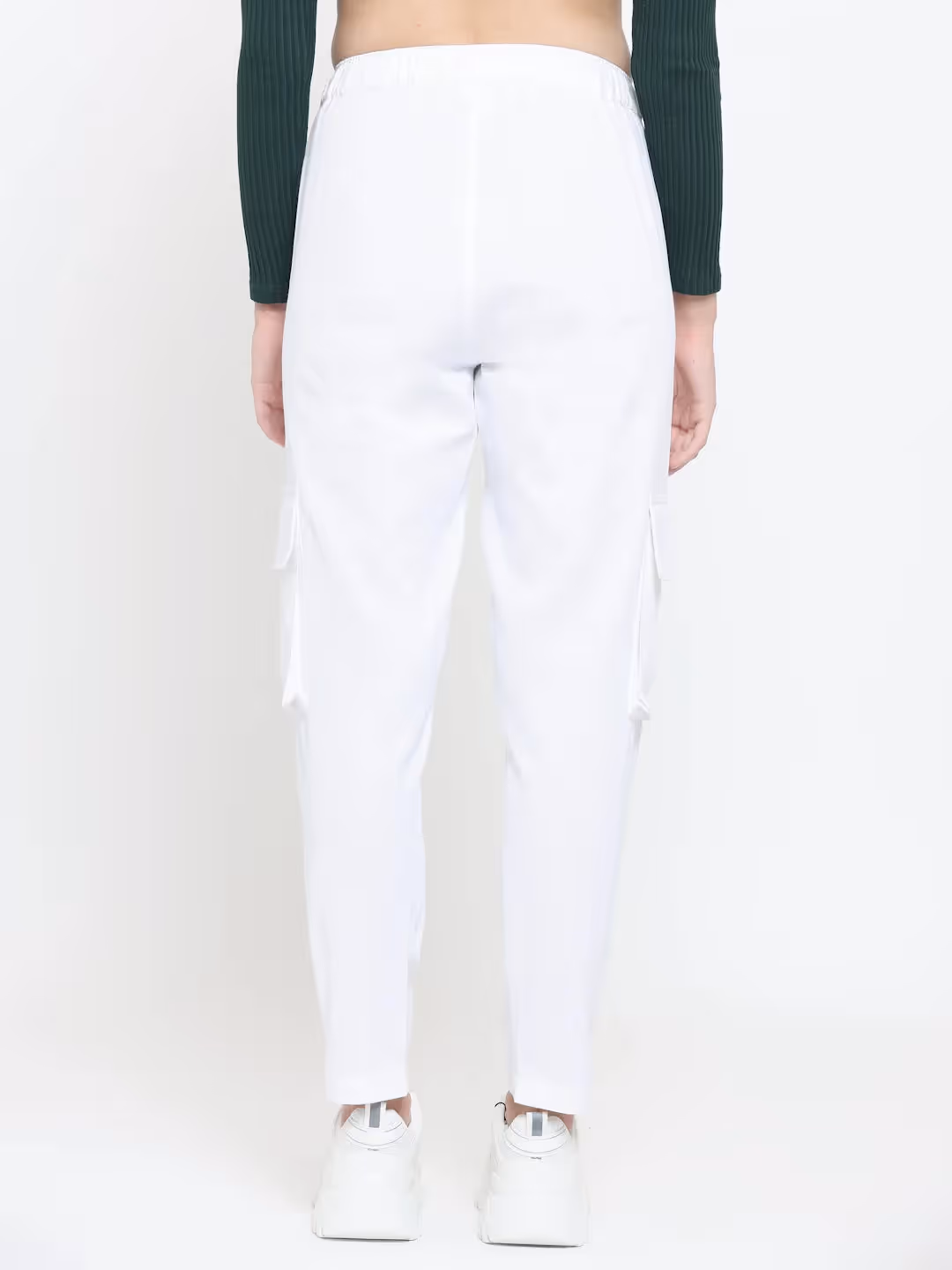 White Utility Cargo Pants image 4