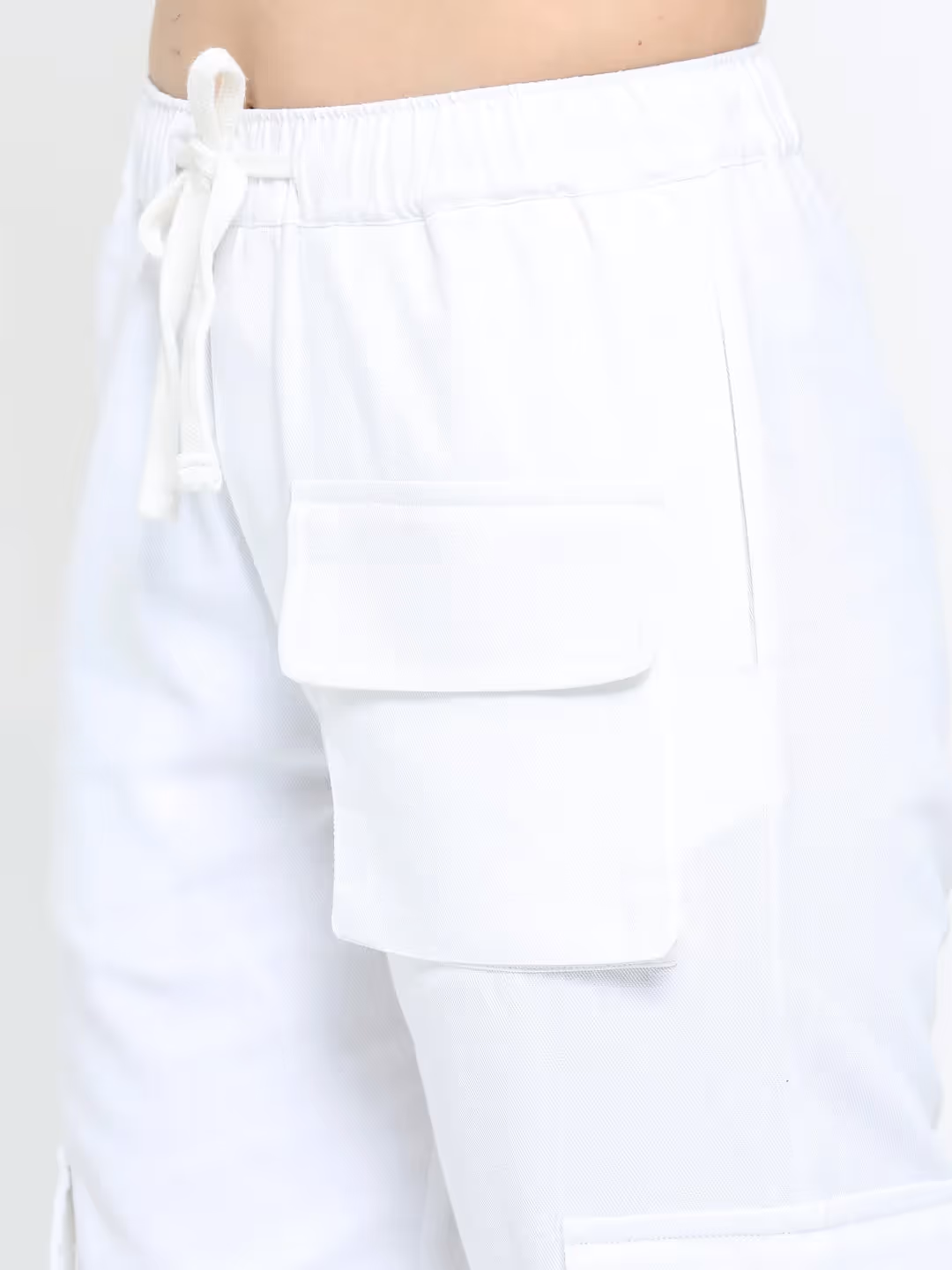 White Utility Cargo Pants image 5