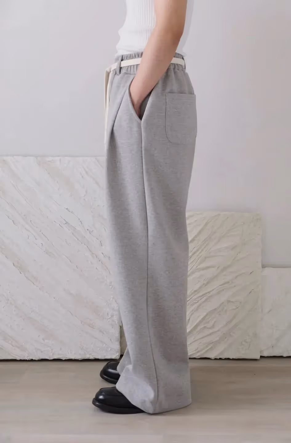 Wide Leg Pants With Cotton Belt image 13