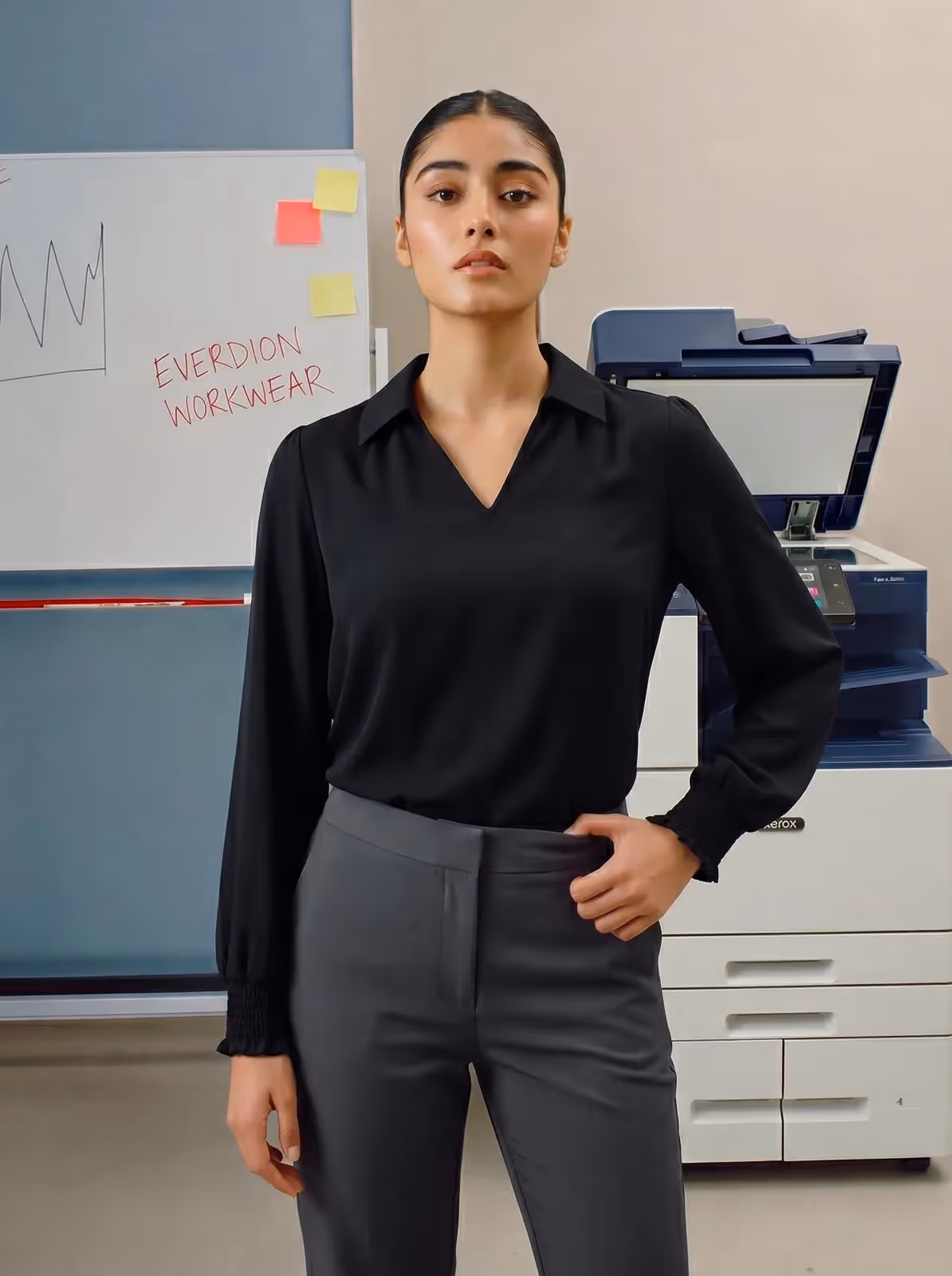 Wrinkle-Resistant Long Sleeve Work Shirt image 1