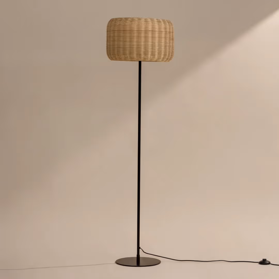 Bird's Nest Rattan Floor Lamp  image 2
