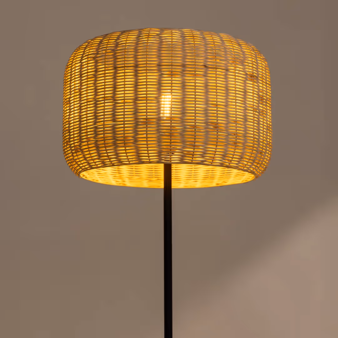 Bird's Nest Rattan Floor Lamp  image 9