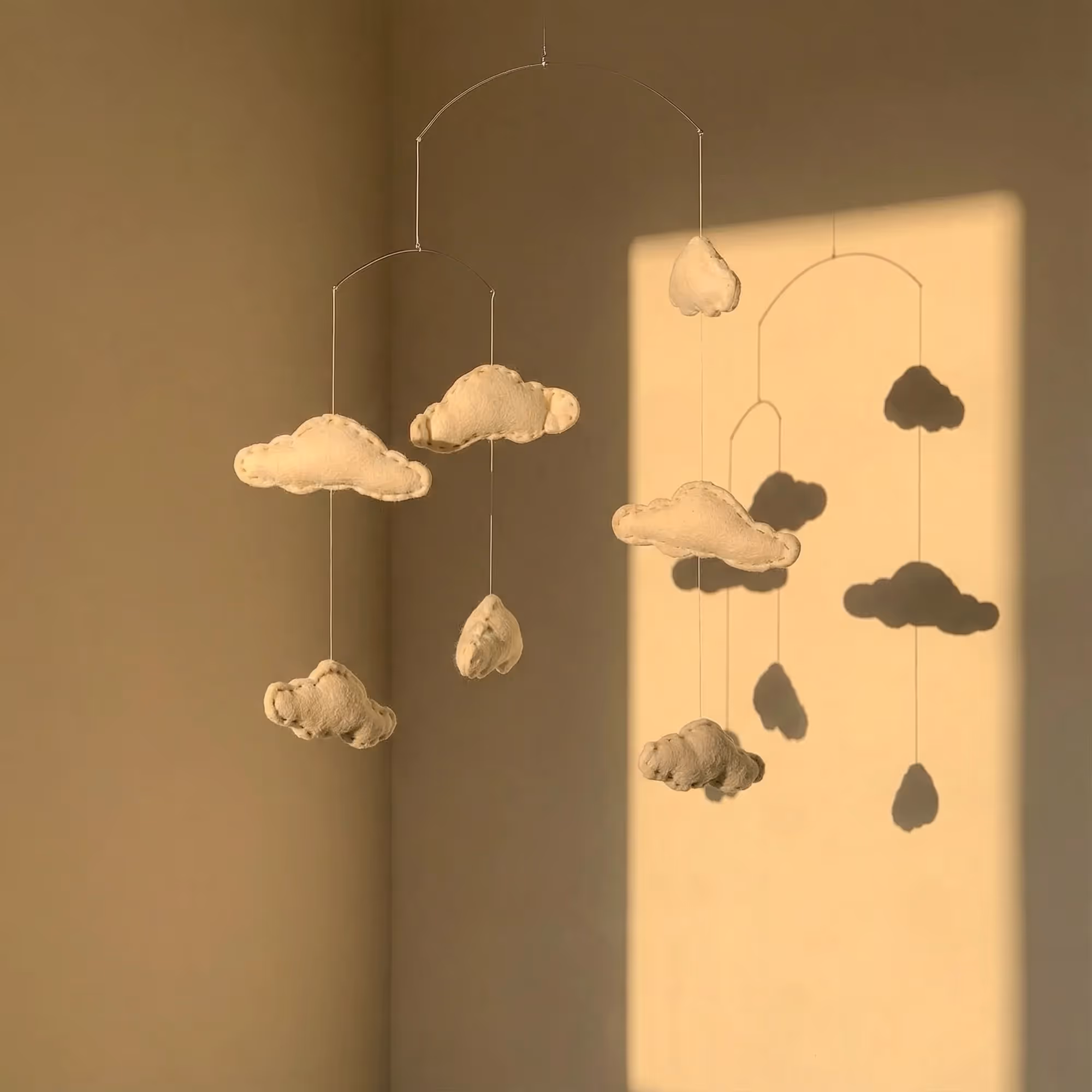 Felt Ornaments Hanging Mobile Cloud image 2