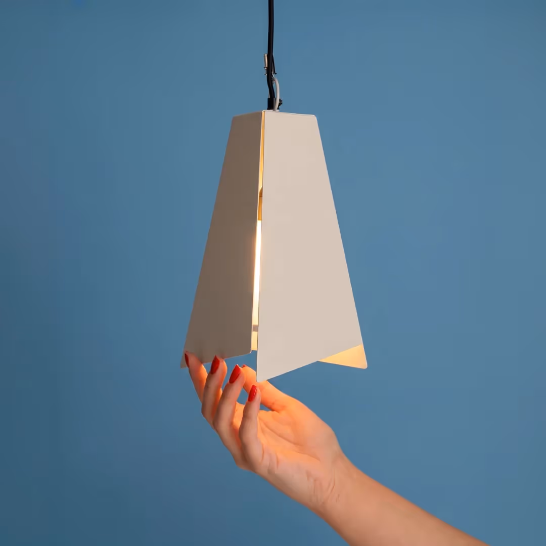 FIG Living Fold Delta Pendant Lamp - Beige - photo 8 of 10
