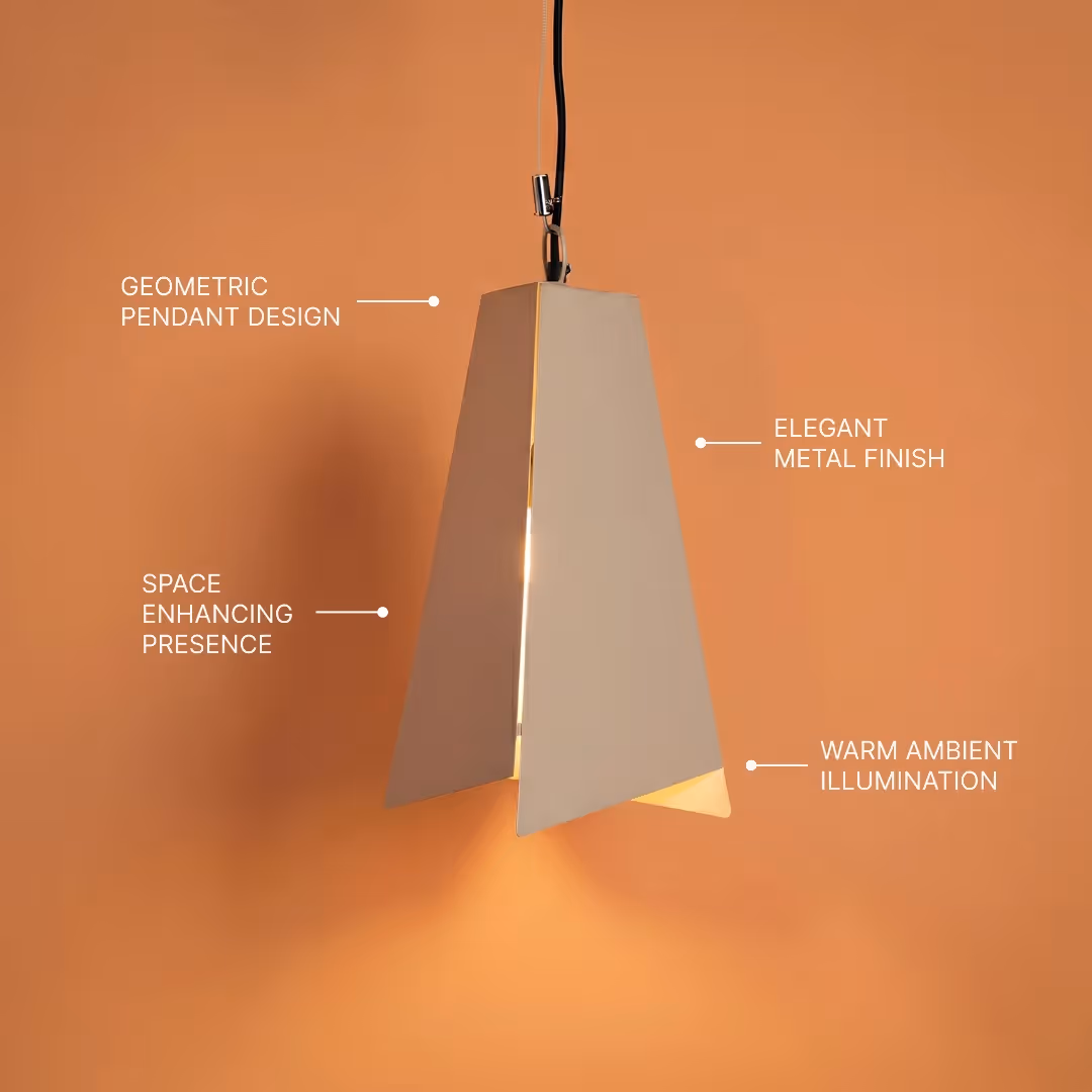FIG Living Fold Delta Pendant Lamp - Beige - photo 9 of 10