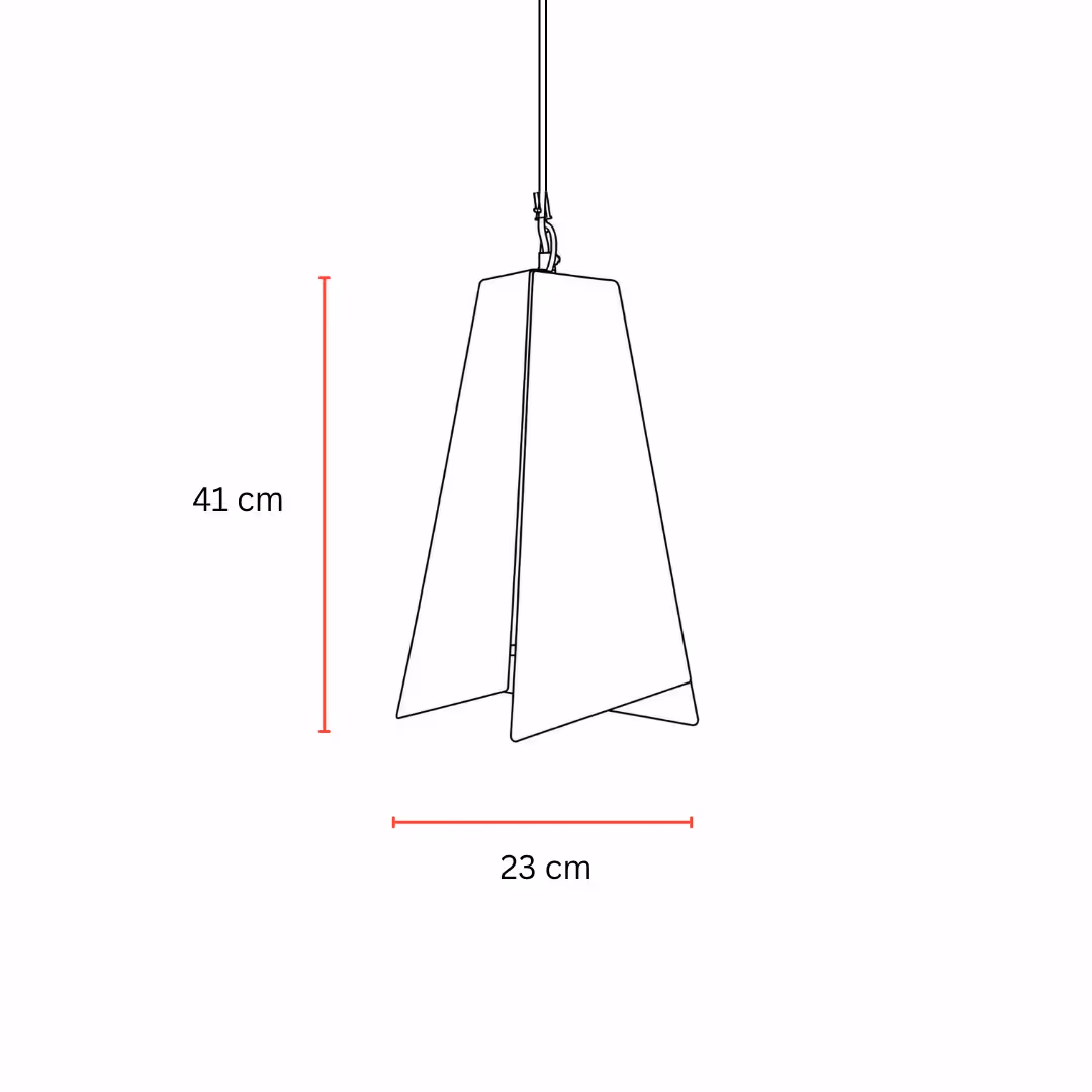FIG Living Fold Delta Pendant Lamp - Beige - photo 10 of 10