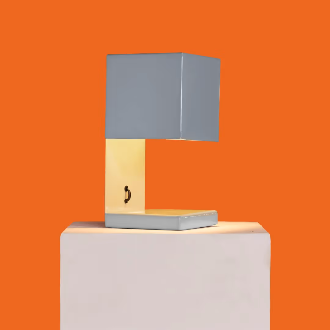Fold Cube Table Lamp - Ivory image 1