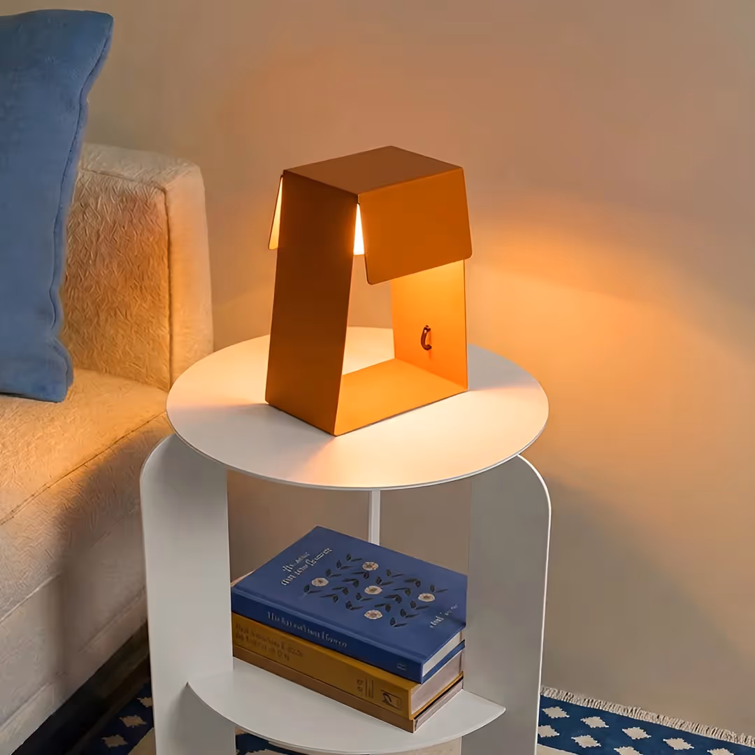 Fold Trapezium Table Lamp - Tangerine image 4