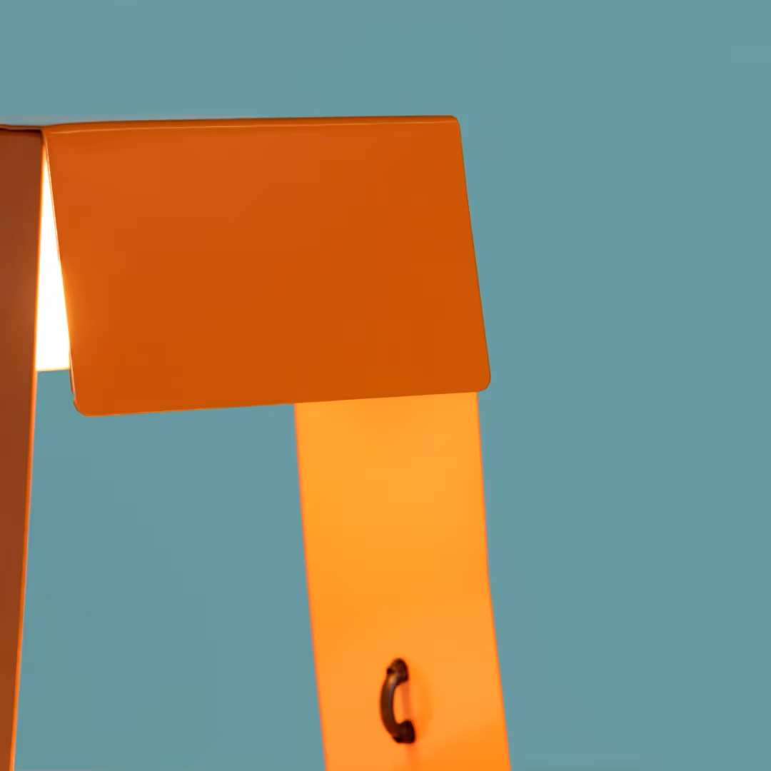 Fold Trapezium Table Lamp - Tangerine image 5
