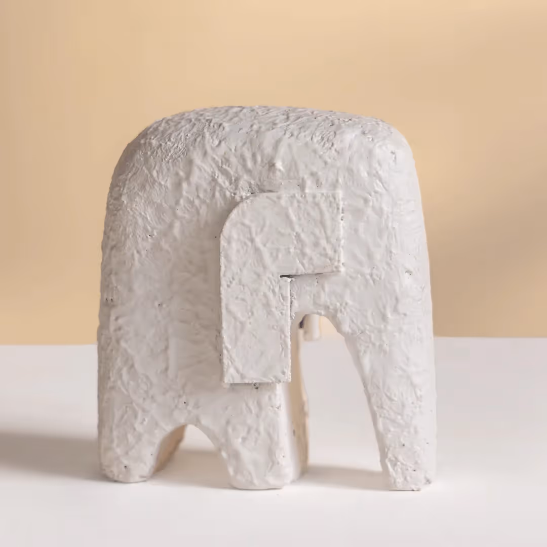 Jumbo White Elephant Figurine image 2
