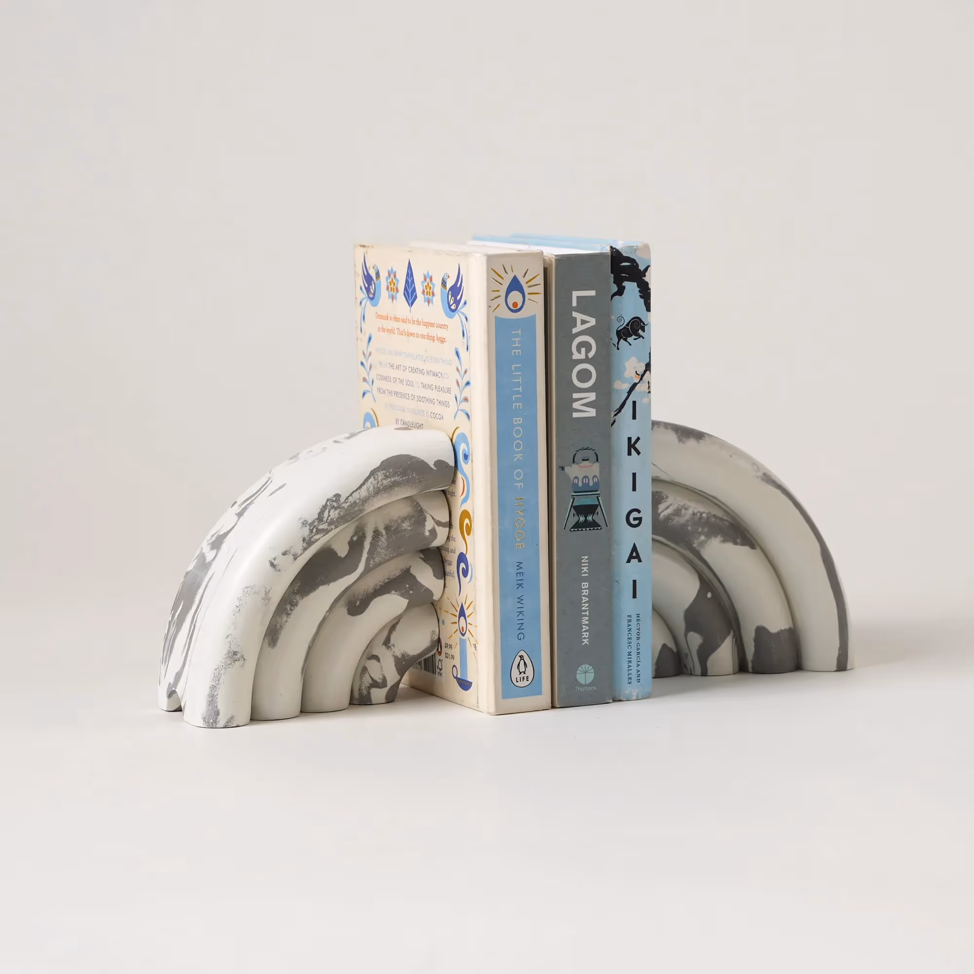 Monolith Marble Effect Bookends image 4