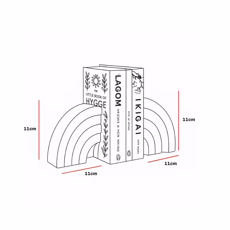 Monolith Marble Effect Bookends image 7