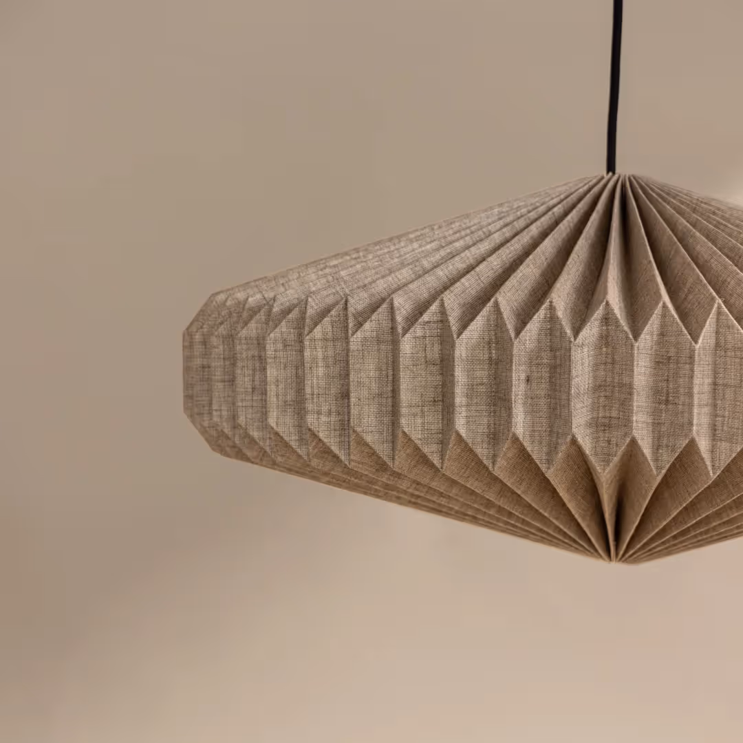 Oblong 2 Linen Pendant Lamp image 4